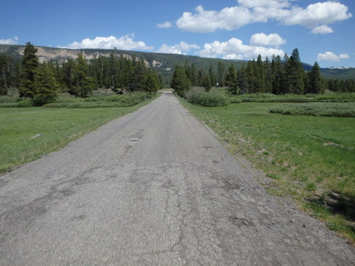 GDMBR: Paved Road. We knew that we were close to Flagg Ranch.